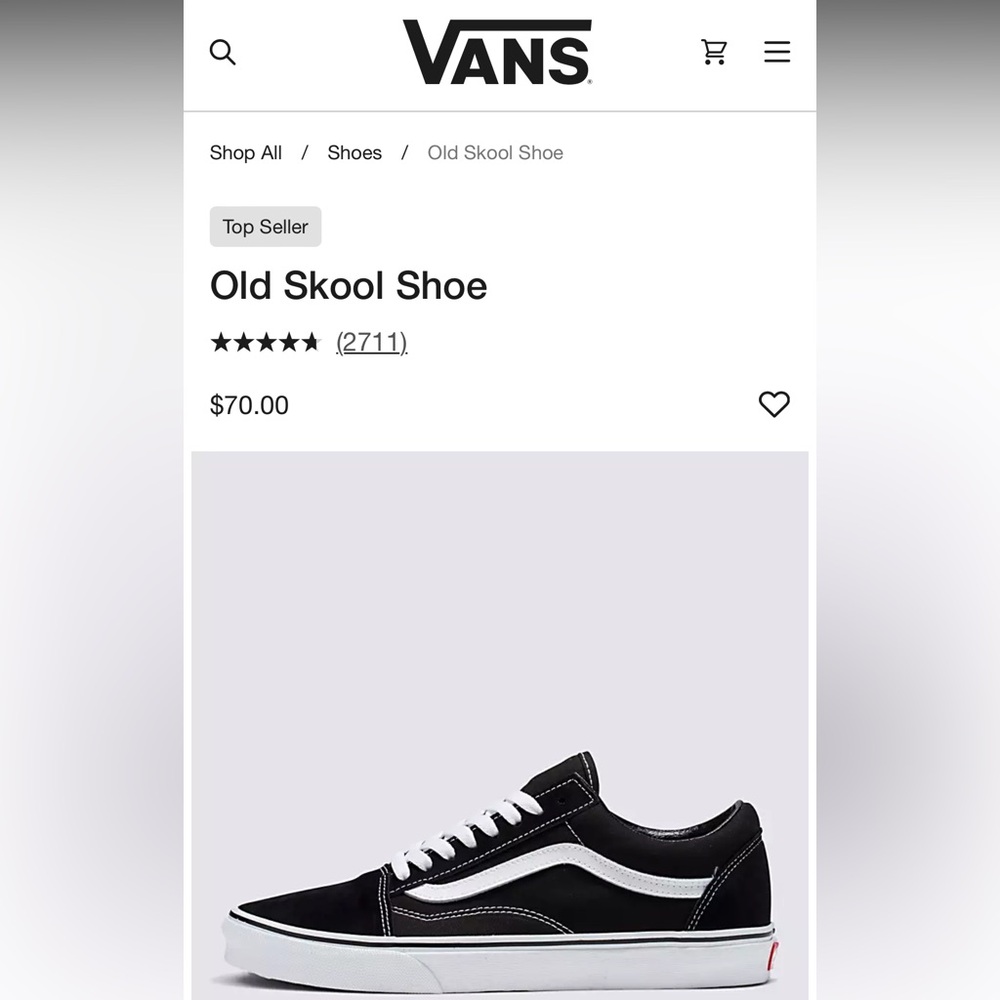 Van’s Old Skool Shoe! Light wear, excellent condition!